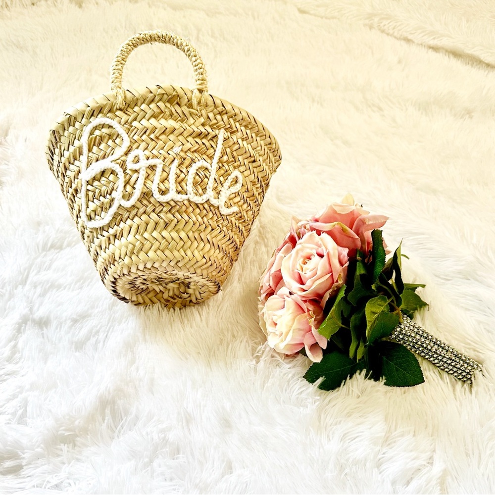 Handwoven Bride Bag / Bachelorette / Wedding /Honeymoon wedding photo prop